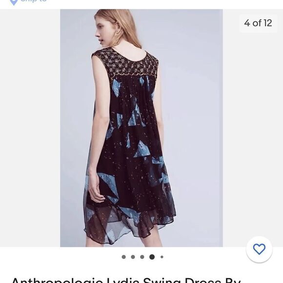 Anthropologies Moulinette Soeurs Lydia Swing Dress Size 4 - Picture 3 of 15